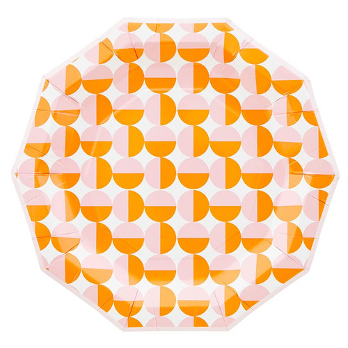 Decagon Paper Plates - Retro Rounds