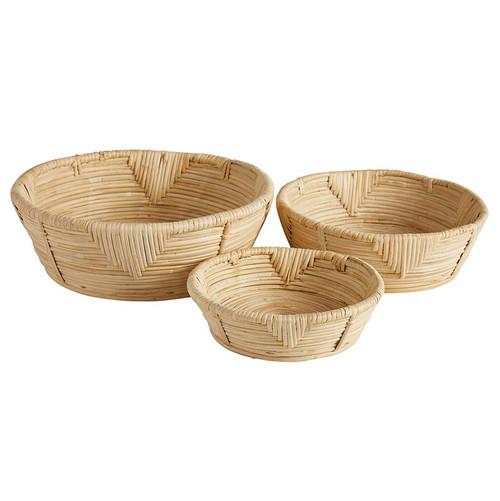 Rattan Fali Design Bowl - Set of 3