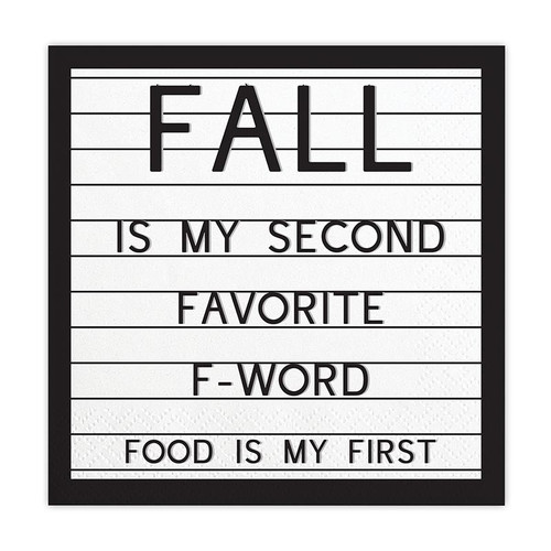 Beverage Napkins - Fall Fav Word