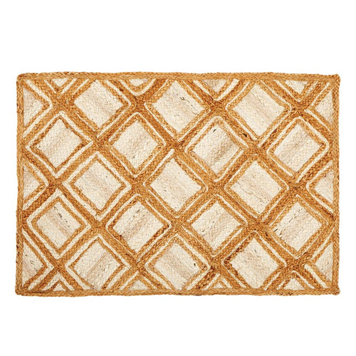 Simple Diamond Jute Rug