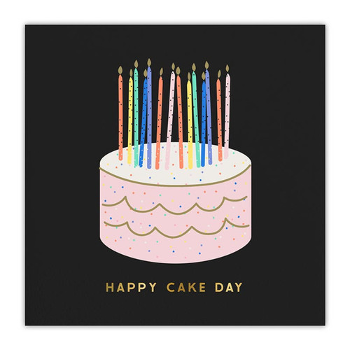 Foil Beverage Napkins - Happy Cake Day