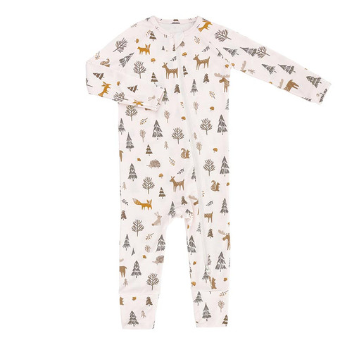 Cozy Romper - Pink Woodland