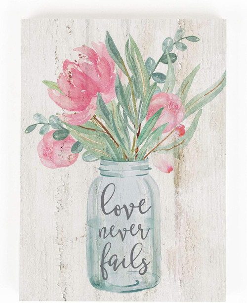 Block Sign - Love Never Fails