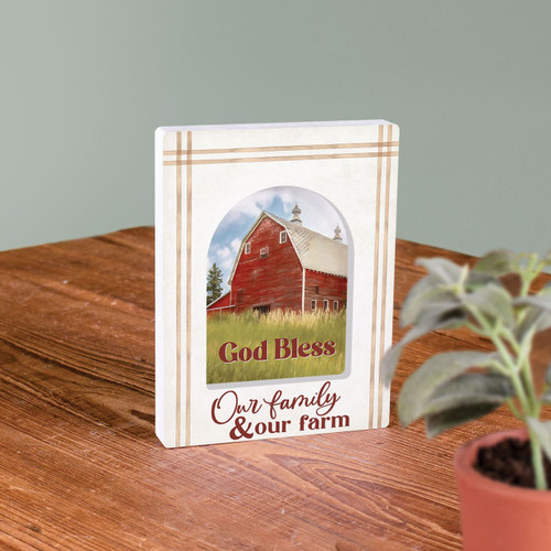 God Bless Our Farm Ornate Decor