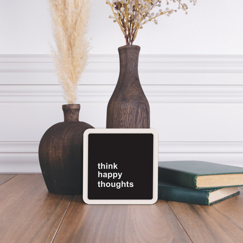 Mini Ceramic Sign - Think Happy