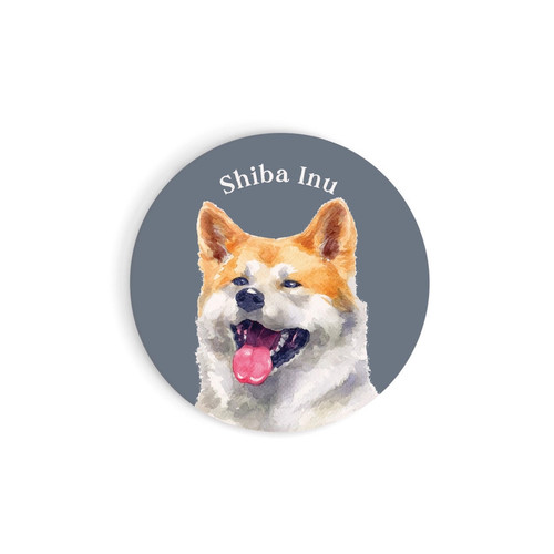 Ceramic Car Coaster - Shiba Inu