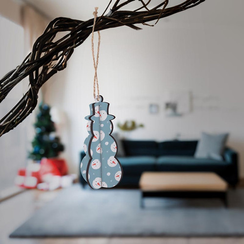 3D Ornament - Snowman Face Pattern