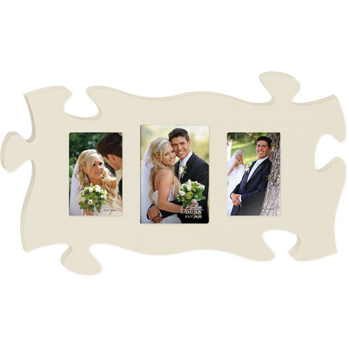 Puzzle Piece Photo Frame Cream