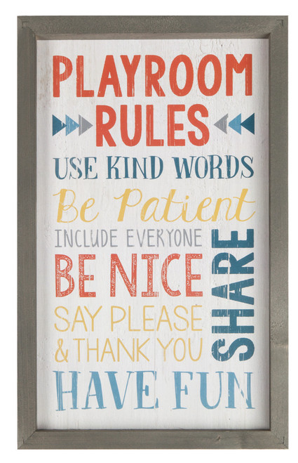 Framed Art - Playroom Rules