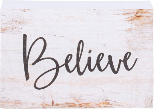 Wood Barnhouse Block Sign - Believe
