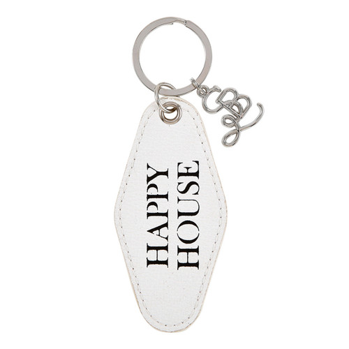 Face to Face Leather Motel Key Tag - Happy House Face to Face Leather Motel Key Tag - Happy House