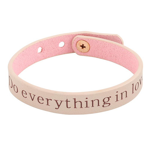 1 Corinthians 16:14 Leather Bracelet - Refuge In His World