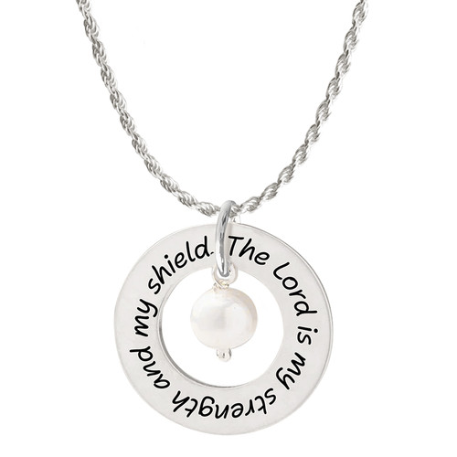 Psalm 28:7 Circle Necklace - Divine Protection