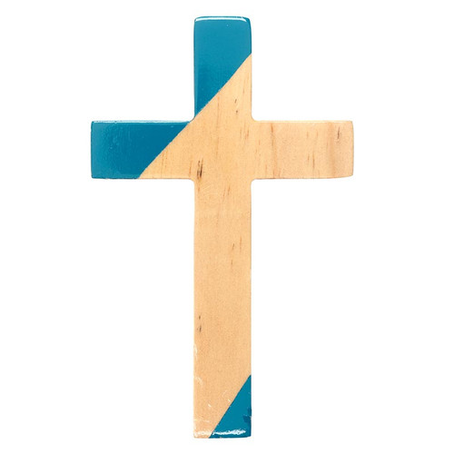 COLOR 5" Marble Cross - The Art of the Cross - Aqua Mist