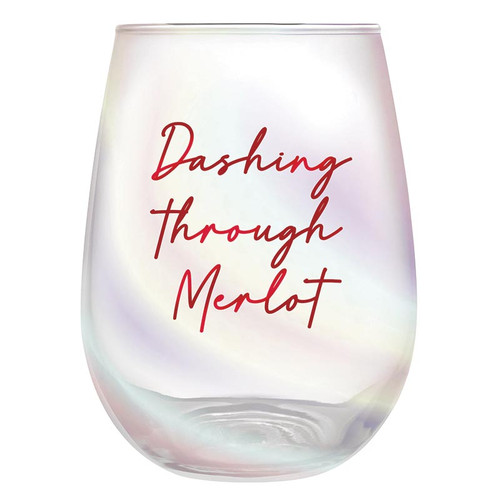 Wine Glass Stainless Steel - Dashing Through Merlot