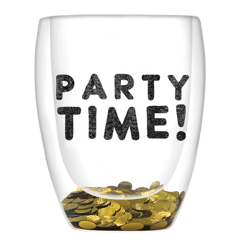 Double-Wall Stemless Wine Glass - Party Time
