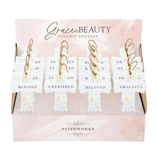 Ceramic Cross Display - Grace & Beauty