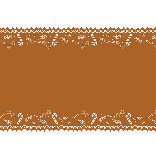 Paper Table Runner - Gingerbread House