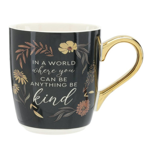 Gathered Grace Gold Handle Mug - In A World Where You