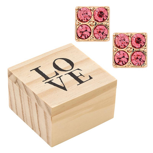 Treasure Box Earrings - Love