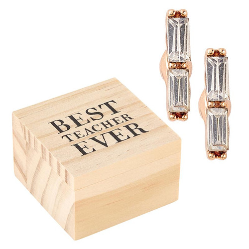 Treasure Box Earrings - Best Teacher Ever