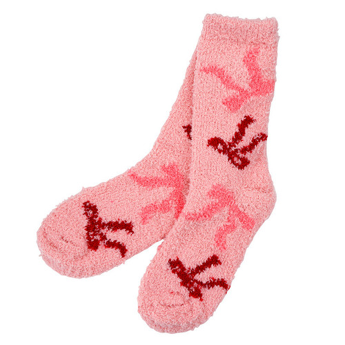 Cozy Socks in Ornament - Blush + Bows