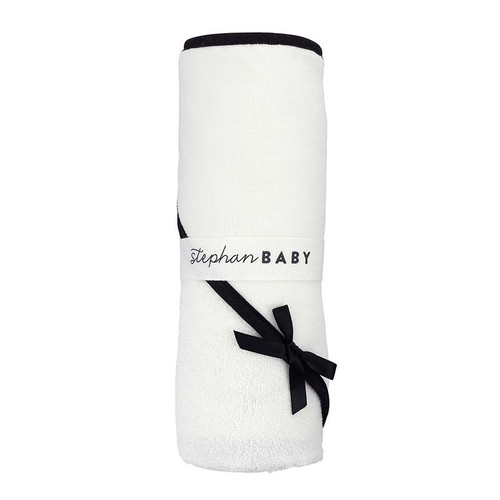Hooded Towel - Ivory with Bow