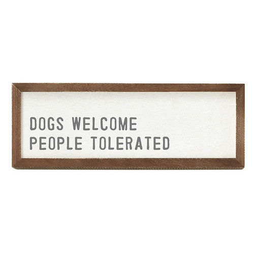Face to Face Wood Sign - Dogs Welcome