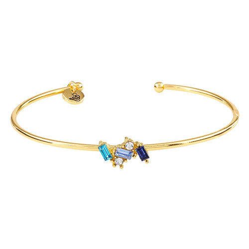 Crystal Bangle - Blue Cluster