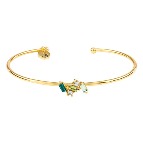 Crystal Bangle - Green Cluster