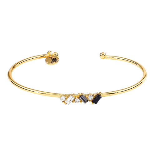 Crystal Bangle - Black Bar