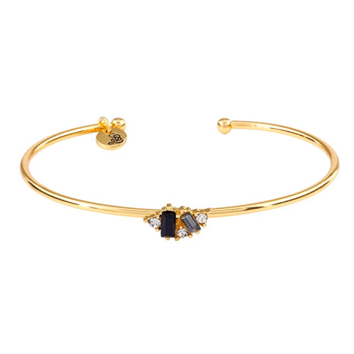Crystal Bangle - Black Cluster