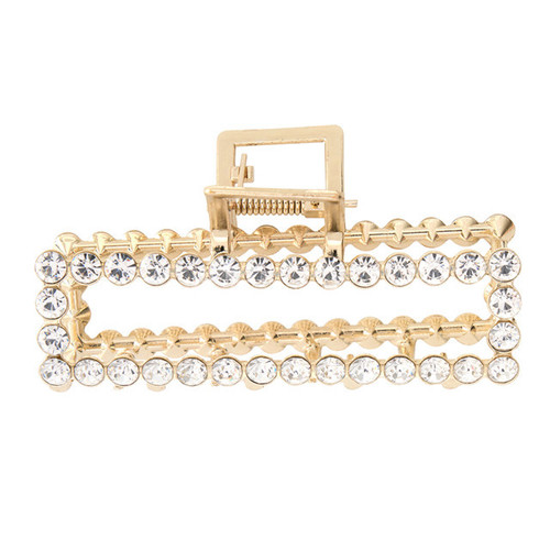 Claw Clip - Gold Rhinestones