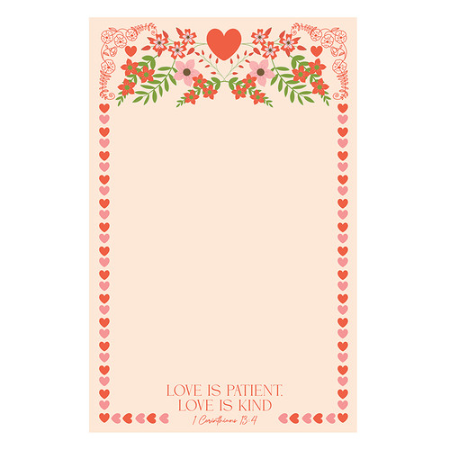 Extra Large Sticky Note Pad - Love is Patient 
