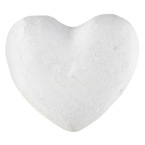 Small Paper-Mache Heart - White