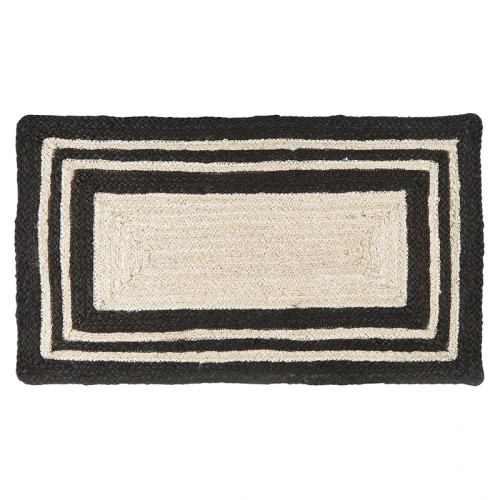 Jute Doormat - Bleach/Black