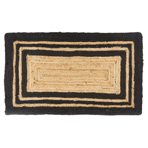 Jute Doormat - Natural/Black