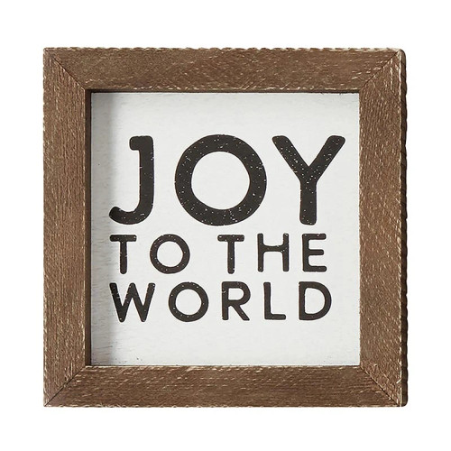 Mini Wood Sign - Joy To The World