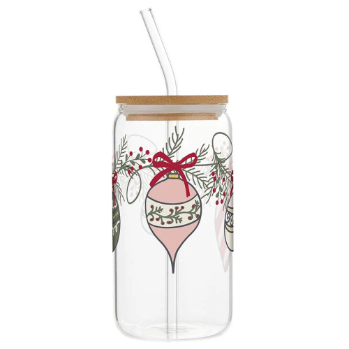 16oz Glass Tumbler - Ornaments