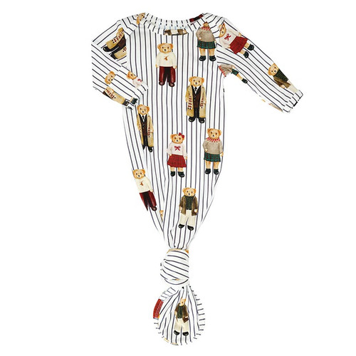 Knotted Gown - Bear with Blue Stripes