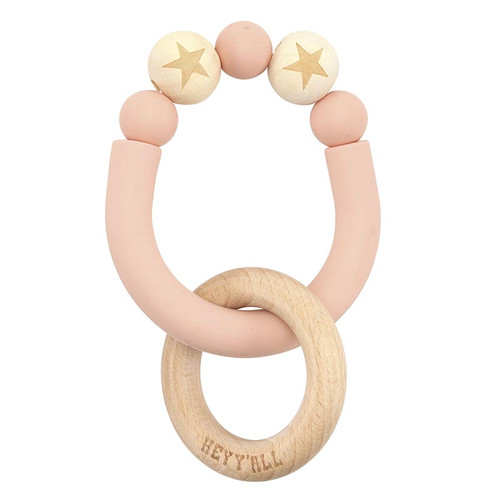 Horseshoe Silicone Teether - Pink