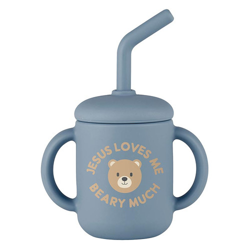 Silicone Sippy Cup - Jesus Loves Me Beary Much