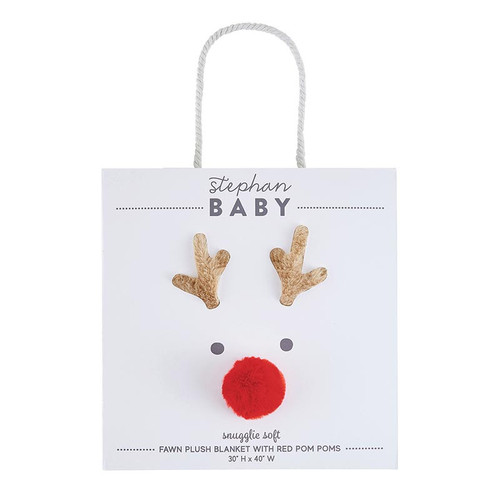 Plush Blanket With Gift Box - Reindeer