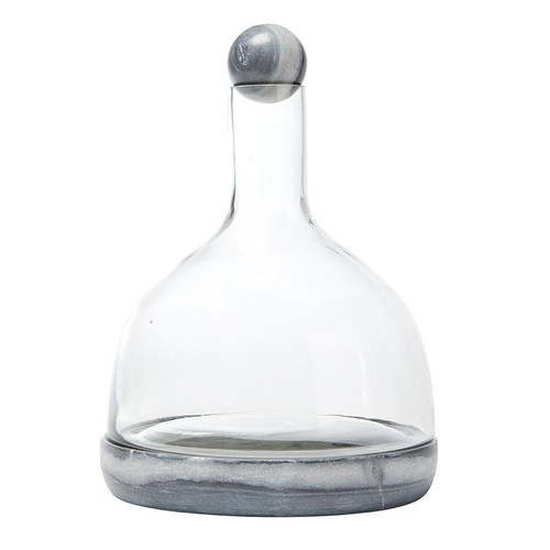 Grey Marble and Glass Carafe