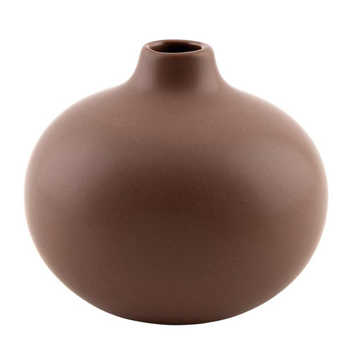 Matte Coffee Ceramic Bud Vase