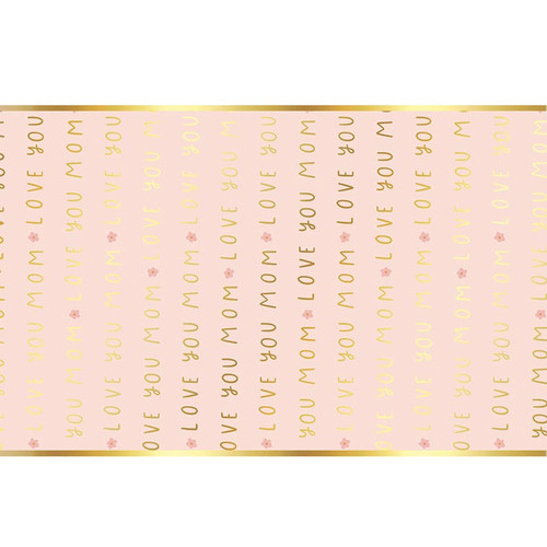 Foil Table Runner - Love you Mom
