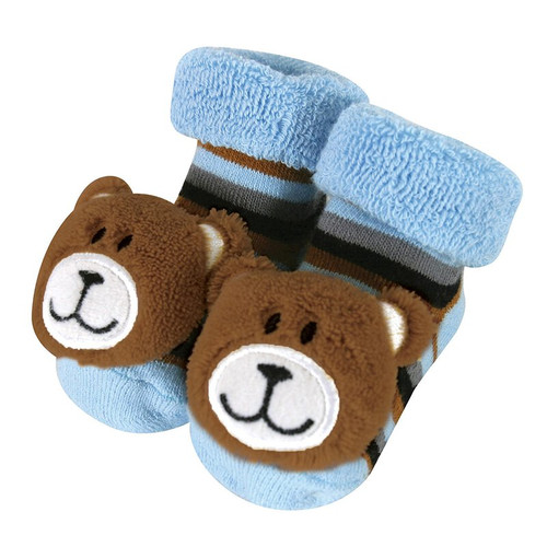 Rattle Socks - Blue Bear, 6-12 months