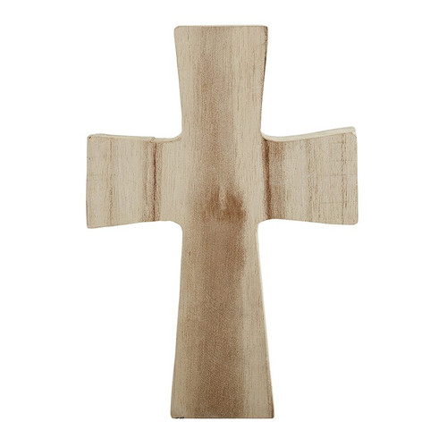 Paulownia Wood Standing Cross - Medium - Natural Finish