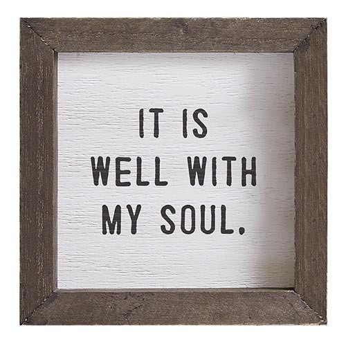 Face to Face Petite Word Board - It Is Well With My Soul