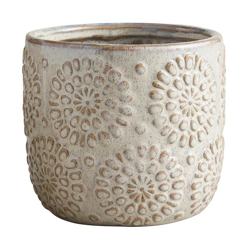 Flower Embossed Pot - Small